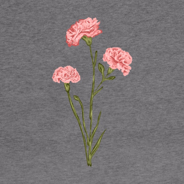 Carnation Botanical by Salfiart